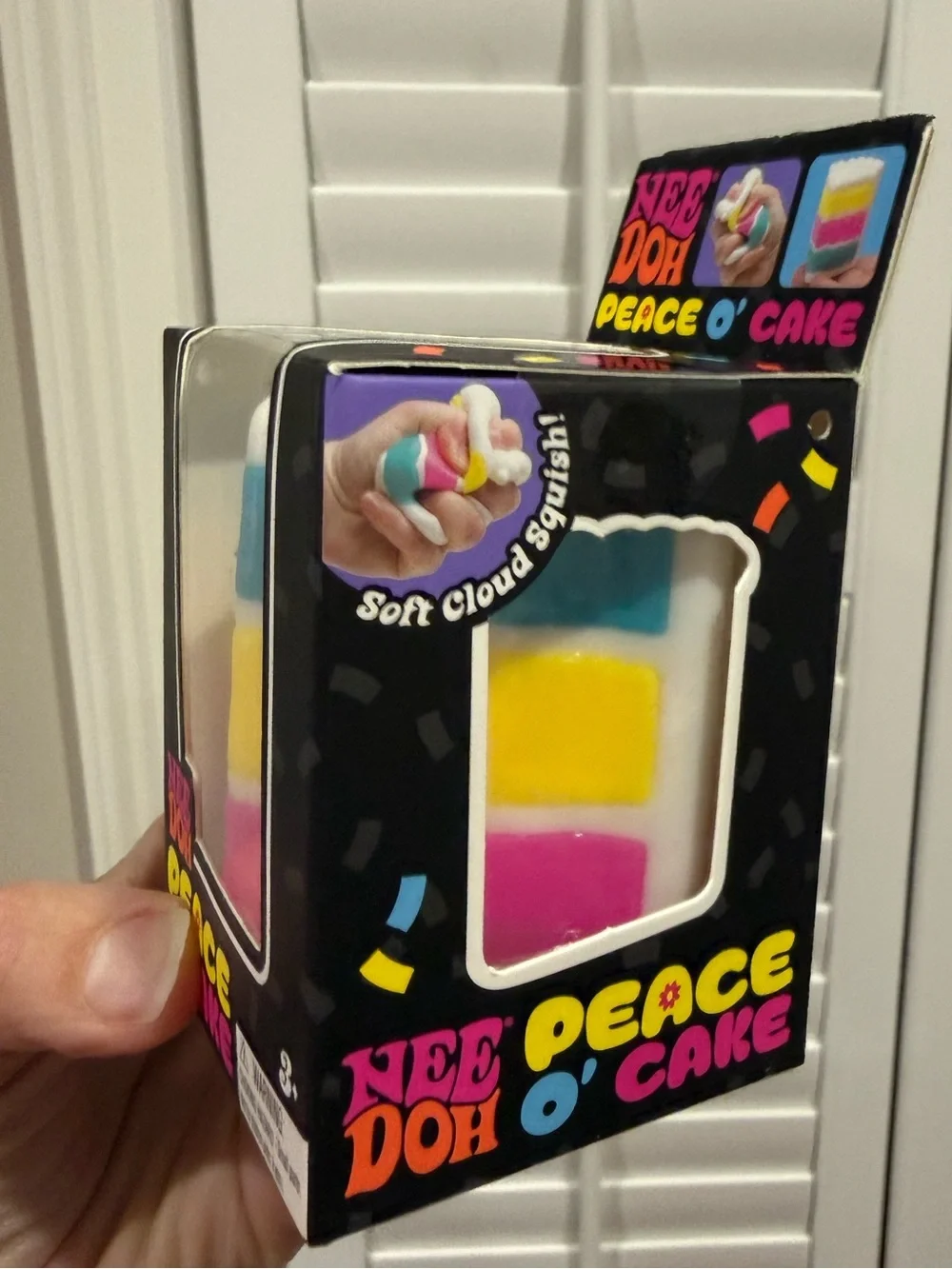 Needoh Peace O' Cake Colorful Layered Squeeze- White, Blue, Yellow, Pink - Picture 3 of 7